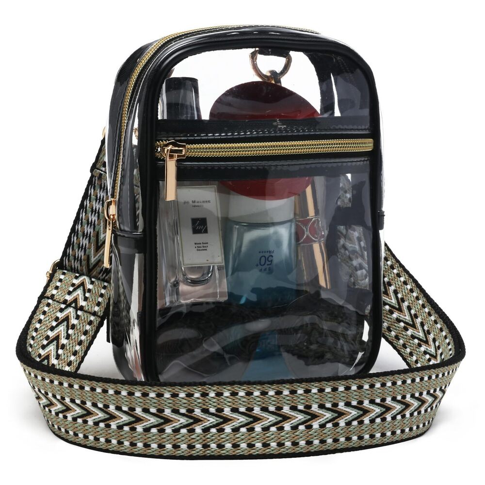 2413 Clear Bag Stadium Approved, Clear Crossbody Purse Bag, Clear Stadium